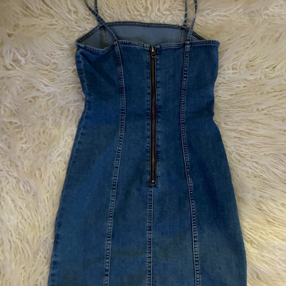 Denim mini dress
